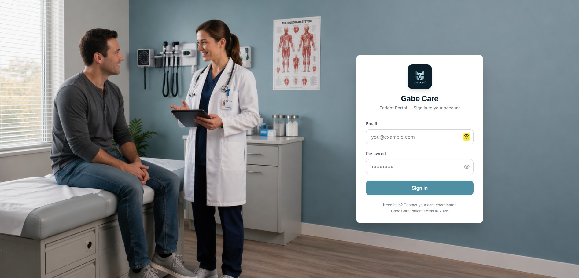 Patient app view