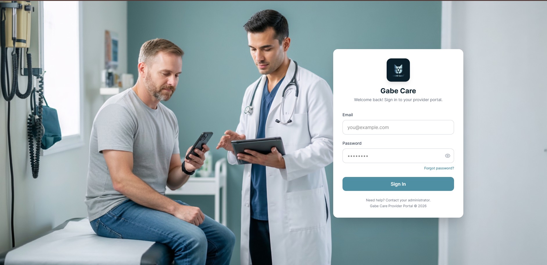 Provider dashboard view